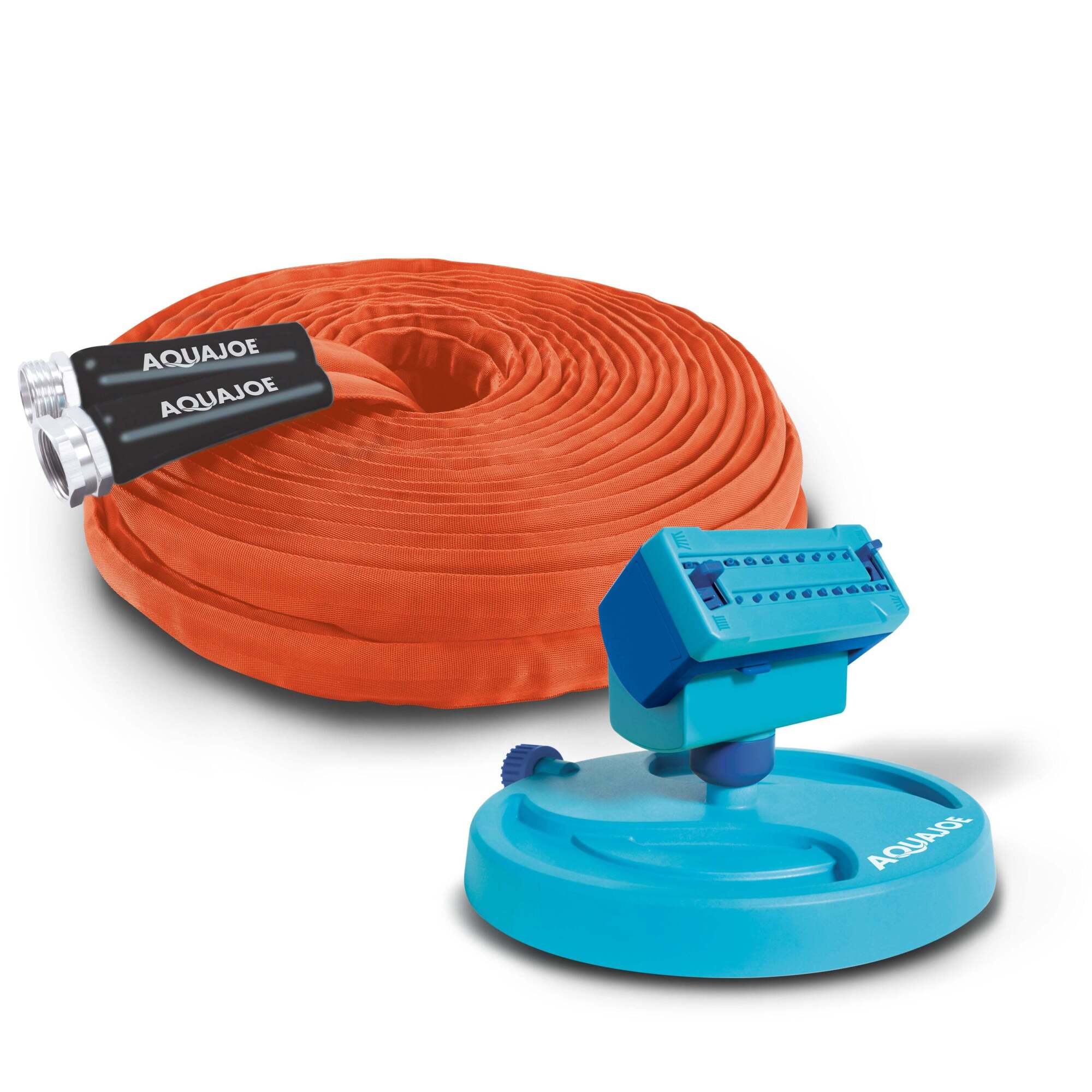 Aqua Joe Contractor Hose Bundle — 75ft. Kink-Free FiberJacket Hose, Mini Oscillating Sprinkler, Model# BDL-A0228